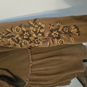 Miss Me Hooded Tunic with Embroidered Sleeves